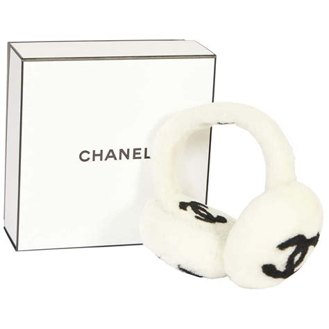 white chanel earmuffs